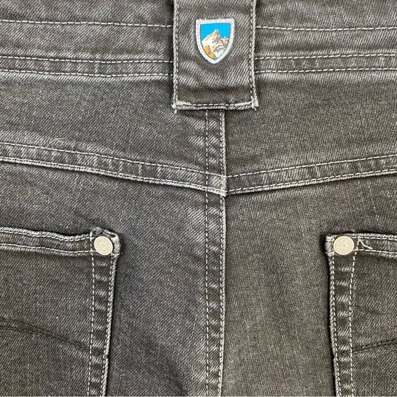 Kuhl Womens Thermik Outdoor Black Jeans Straight Leg Drawstring, Size 14 Short - Picture 8 of 14